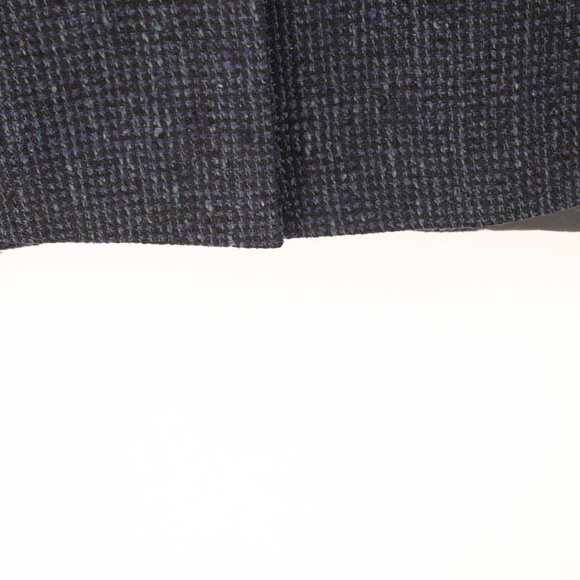 Vintage lanvin paris sport coat men's 40 hopsack notch lapel blue green jacket - Picture 7 of 15